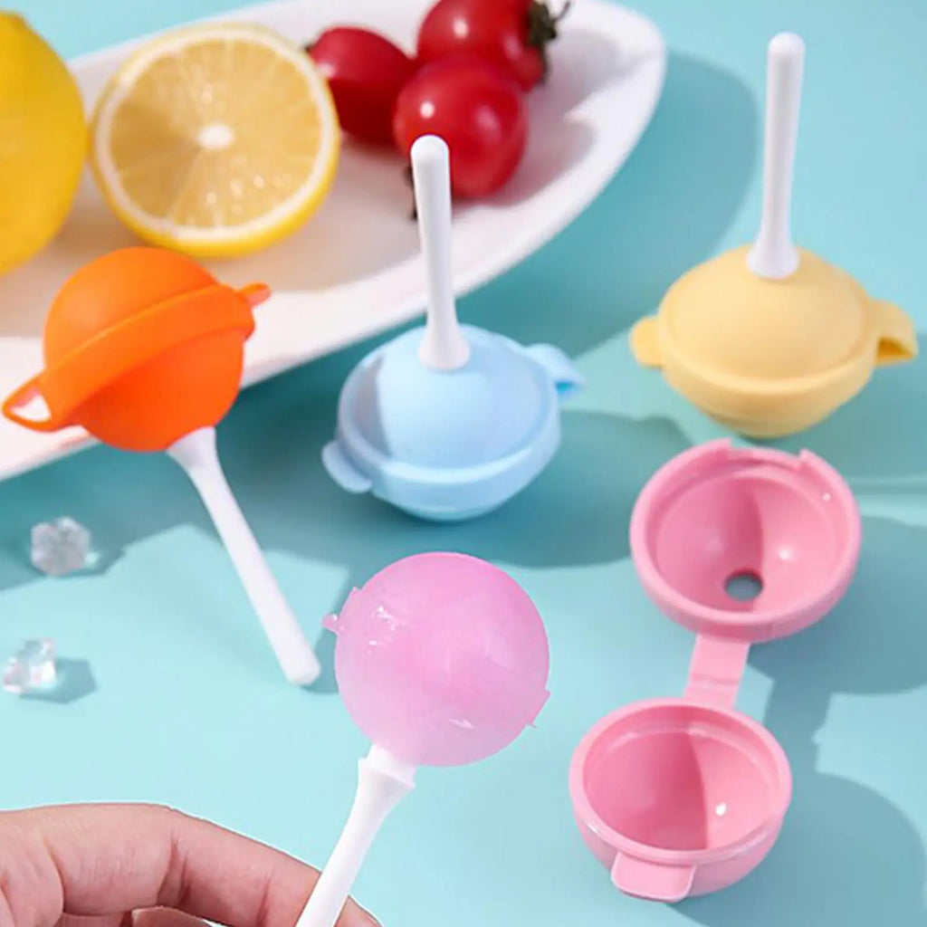 Mini Silicone Popsicle & Lollipop Molds – 4pc Food Grade Set Silicone Ice Cream Mold Babs