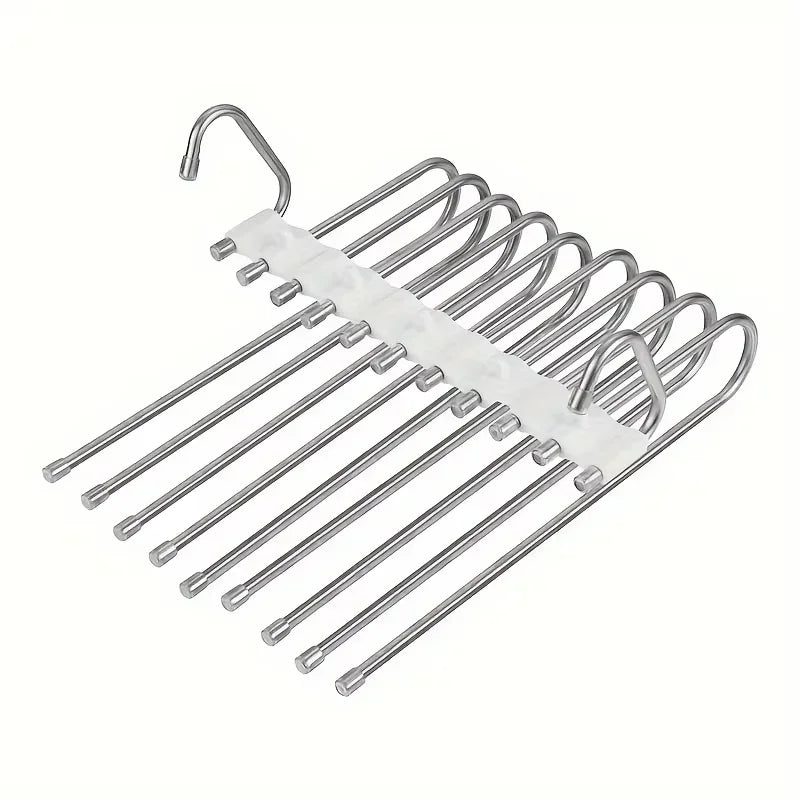 9-in-1 Pants & Tie Closet Organizer | Stainless Steel Hanger Closet Organizer Hanger Babs