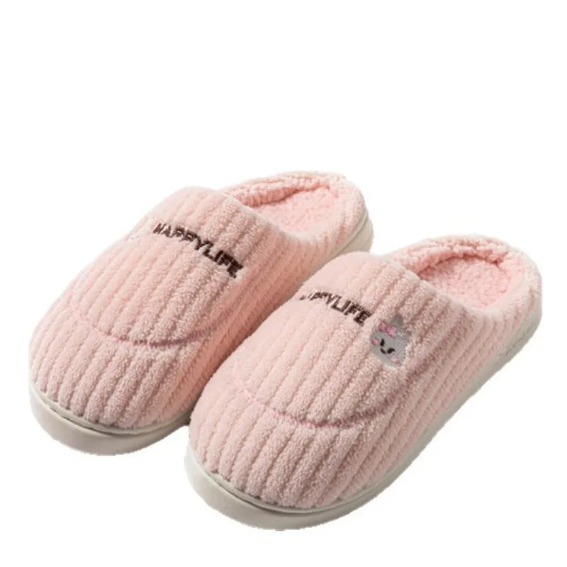 Thickened Cotton Cartoon Slippers – Warm Indoor House Shoes Indoor House Slippers Babs