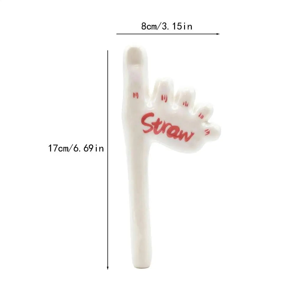 Ceramic Foot-Shaped Drinking Straw – Funny Novelty Gift Novelty Drinking Straw Babs 01