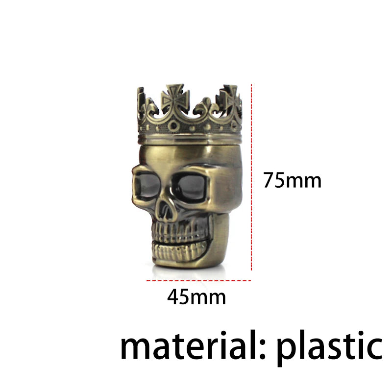3-Layer Skull Herb & Spice Grinder – Eco-Friendly Plastic Herb Spice Grinder Babs
