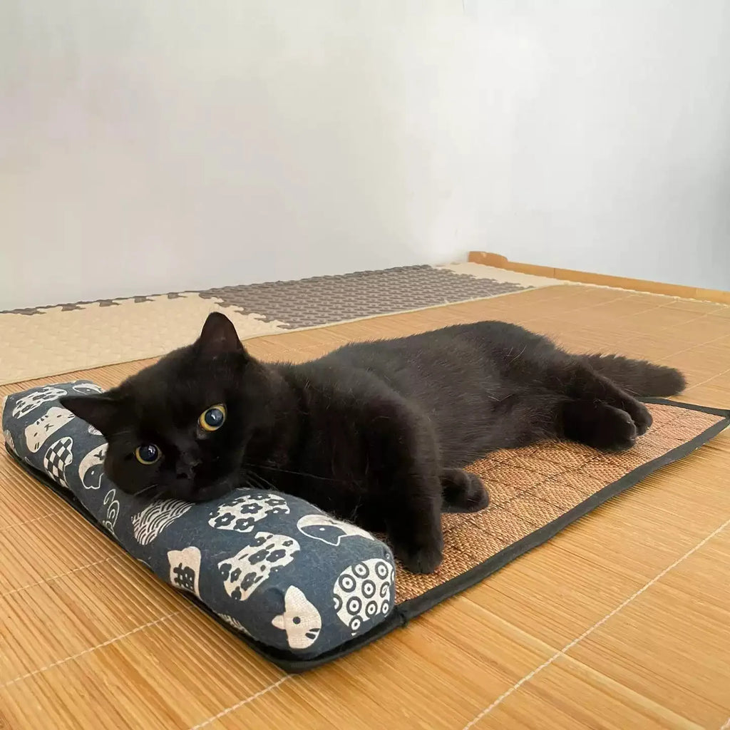 Pet Self-Cooling Rattan Mat for Cats & Dogs – Summer Bed Pet Cooling Mat Babs