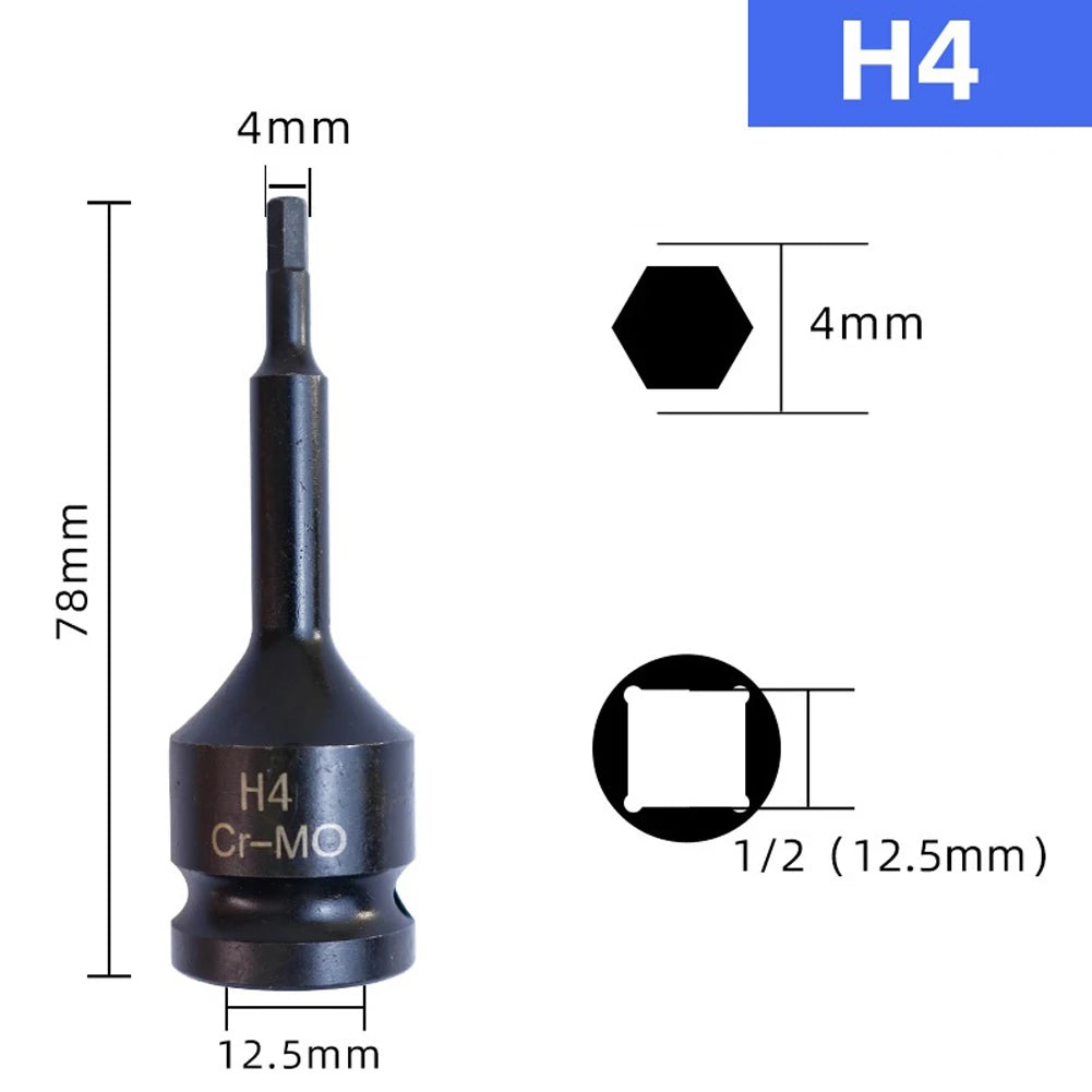 Electric Drill Socket Adapter 1/2" Hex Head – Chrome-Moly Steel Drill Socket Adapter Babs
