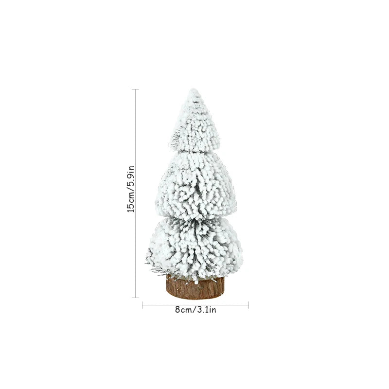 Mini Snow Pine Christmas Tree Ornaments – Desktop Xmas Decor Christmas Tree Ornament Babs S as picture