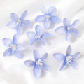 50/100Pcs Silk Artificial Gardenia Flower Heads for DIY Decor Artificial Flower Heads Babs Blue 100Pcs