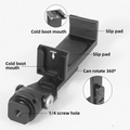 360° Rotatable Phone Holder Tripod Mount with Dual Cold Shoe Phone Tripod Mount Babs Black