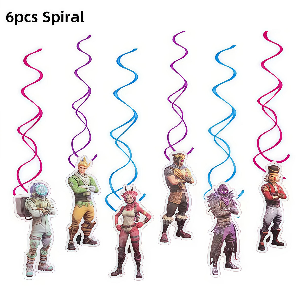 Video Game Birthday Party Supplies – Tableware, Balloons & Decor Party Tableware Set Babs 6pcs spirals
