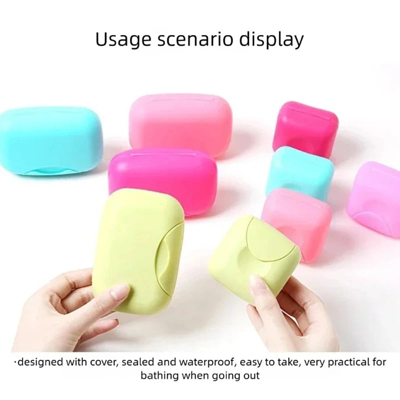 Portable Travel Soap Box with Lid – S/L Candy Color Holder Travel Soap Box Babs
