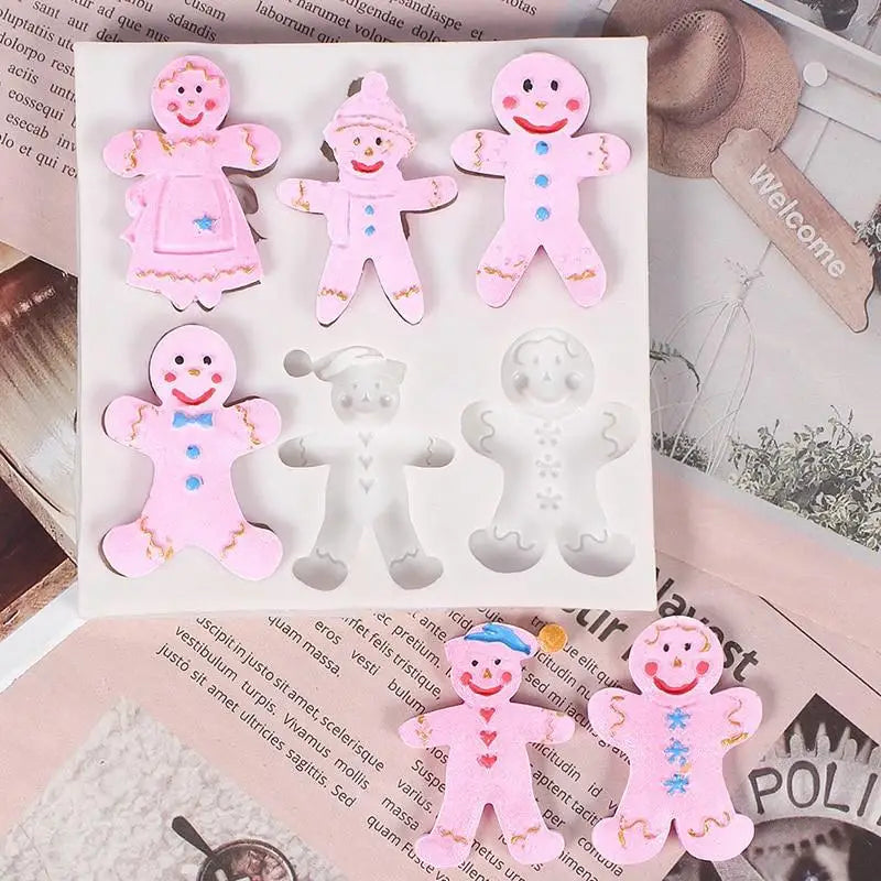 Christmas Gingerbread Man Silicone Mold | Fondant & Candy Mold Silicone Baking Mold Babs