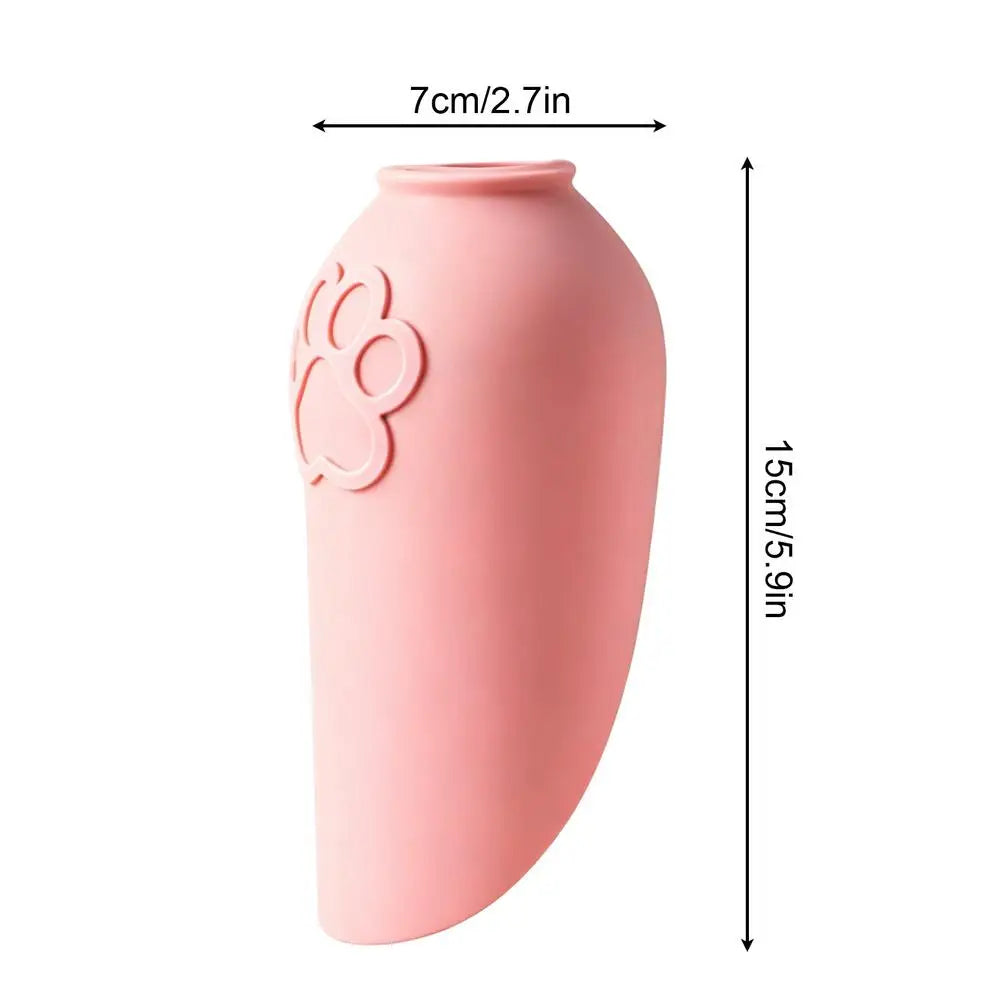 Foldable Pet Travel Water Bottle with Removable Bowl Pet Travel Water Bottle Babs Pink