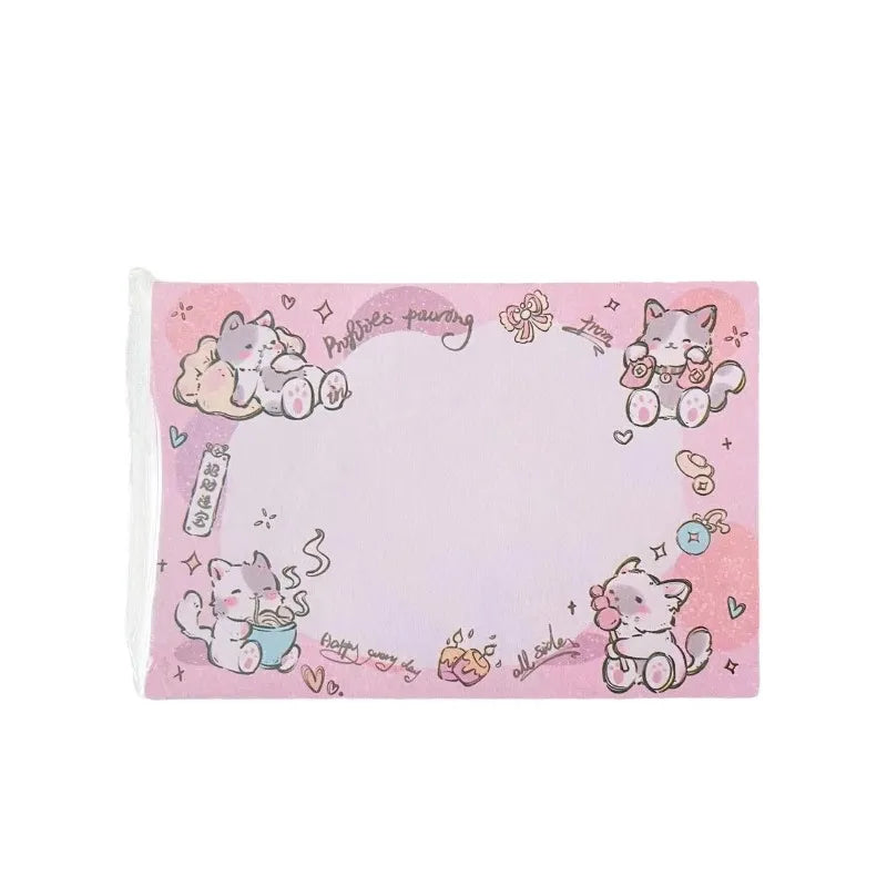 4-Pack Cute Cat Memo Pads – Tearable Cartoon Note Books Cartoon Memo Pads Babs