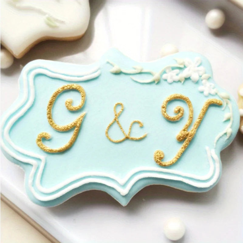 Vintage Plaque Frame Cookie Cutters – 2 Sets Fondant Molds Cookie Cutter Set Babs
