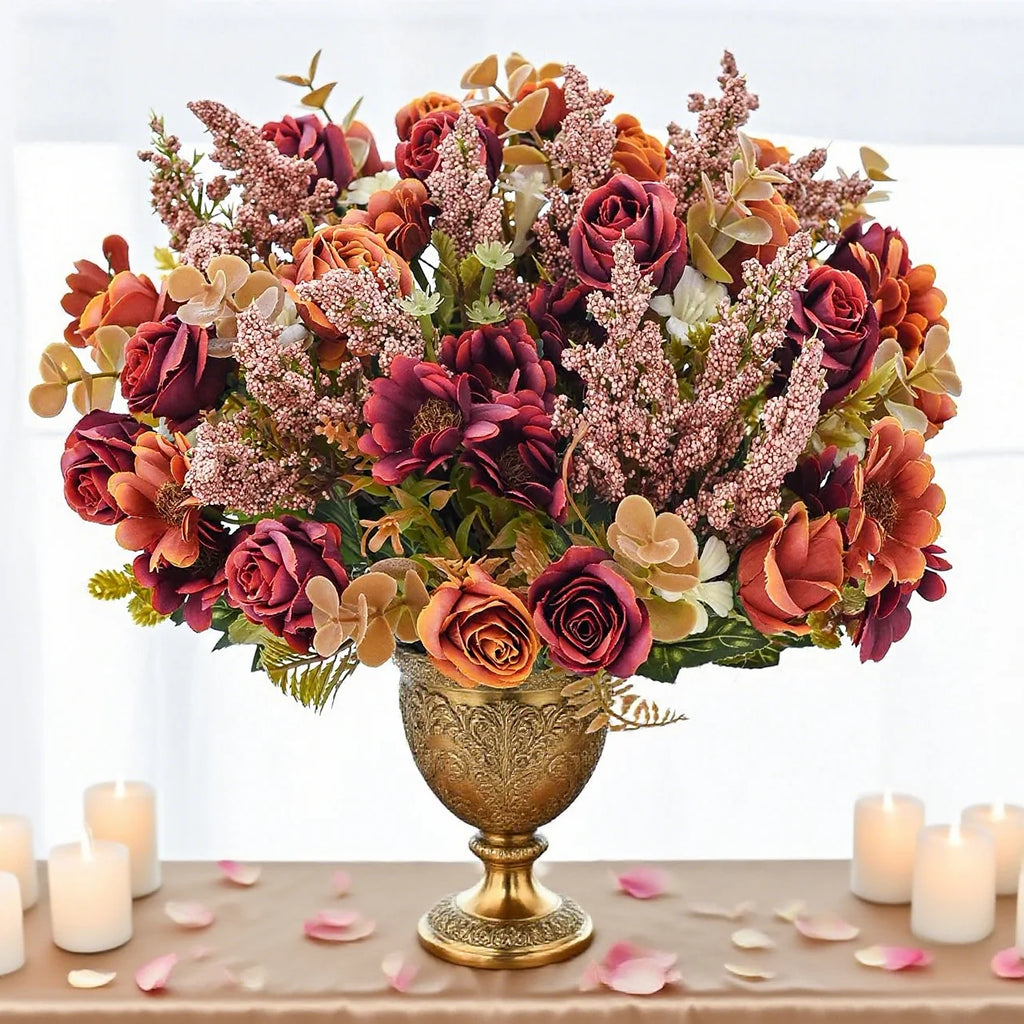 Artificial Silk Rose Bouquet – Wedding, Home & Party Décor Artificial Silk Flowers Babs