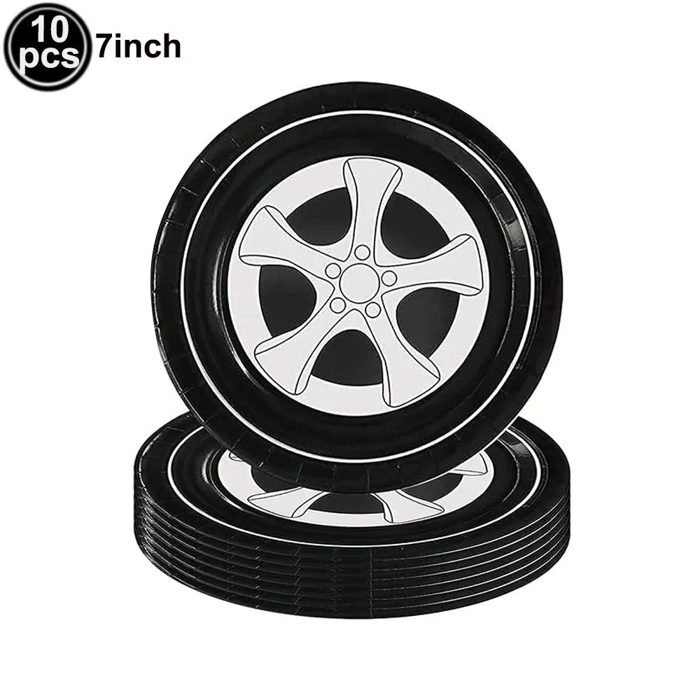 Race Car Tire Paper Napkins – Birthday & Baby Shower Party Supplies