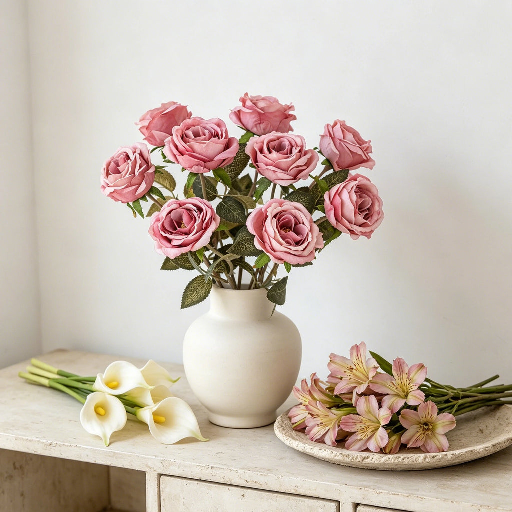 Artificial Silk Rose Bouquet – Wedding & Home Décor Artificial Silk Roses Babs