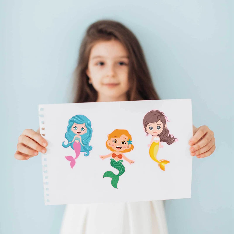 Little Mermaid DIY Puzzle Stickers – Kids Party Favors Kids Party Stickers Babs