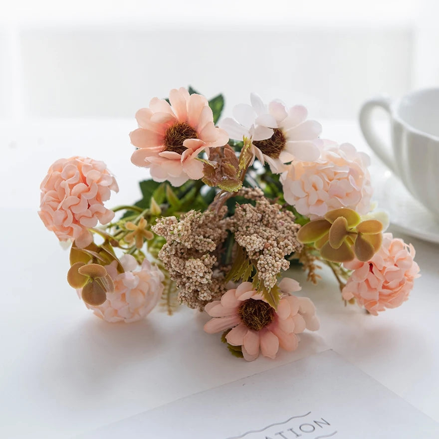Silk Chrysanthemum Artificial Flower Bouquet | 1 or 4 PCS Artificial Flower Bouquet Babs