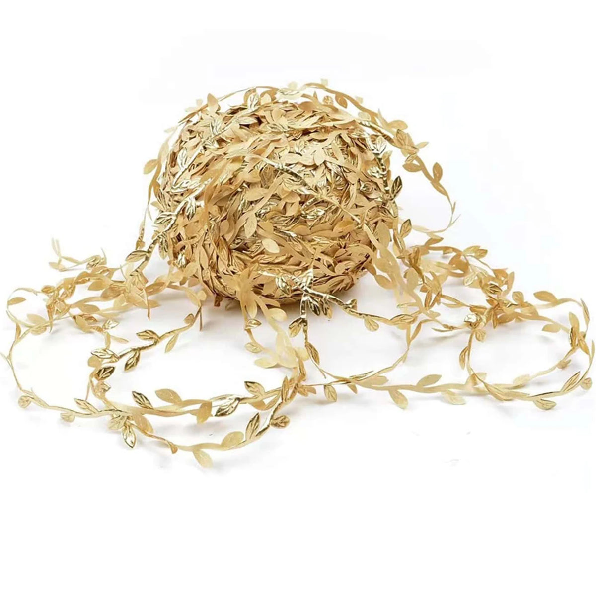 Artificial Leaf Vine Garland 5 & 15M – Wedding & Home Decor Artificial Vine Garland Babs Gold 5M