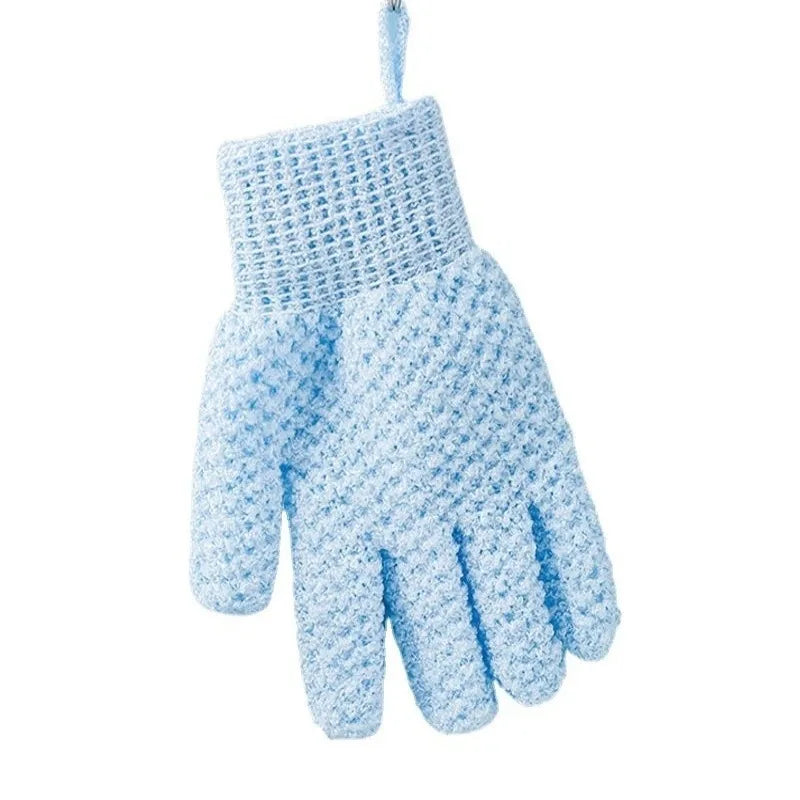 Five Finger Exfoliating Bath Gloves – Nylon Shower Scrubber Bath Scrub Gloves Babs