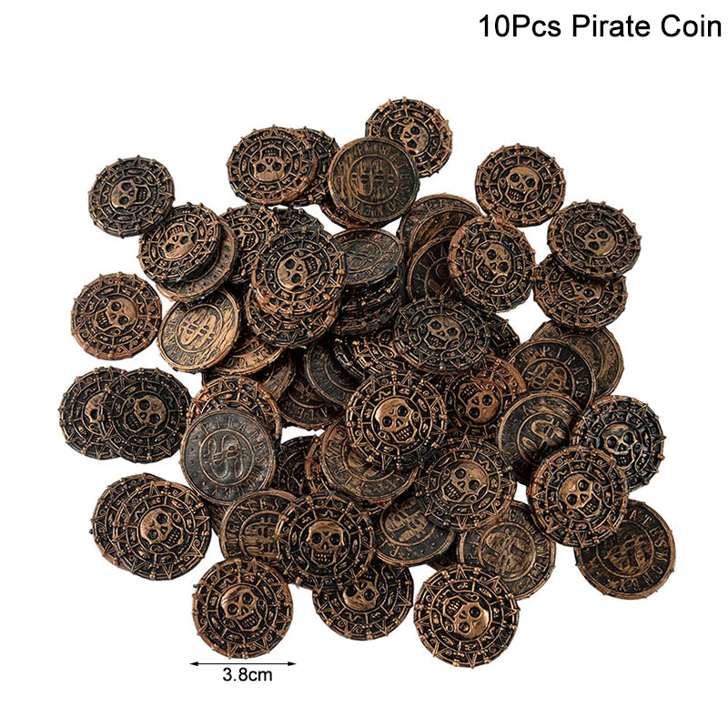 Pirate Party Kit – Eye Patch, Coins, Balloons & Skull Hat Party Favor Kit Babs 10pcs coin