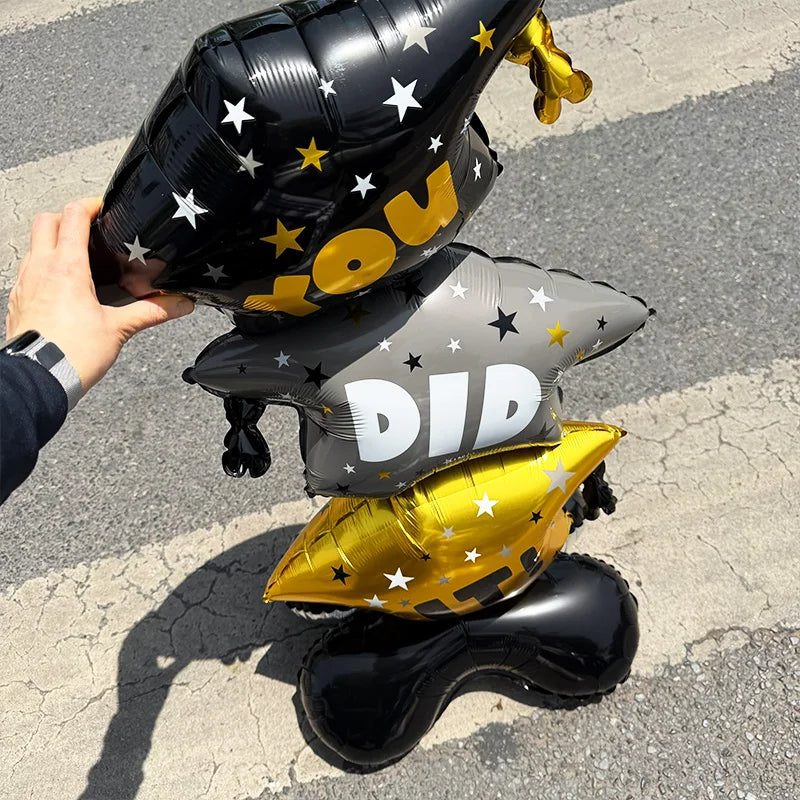 2026 Graduation Standing Foil Balloons – Cap & You Did It Graduation Foil Balloons Babs