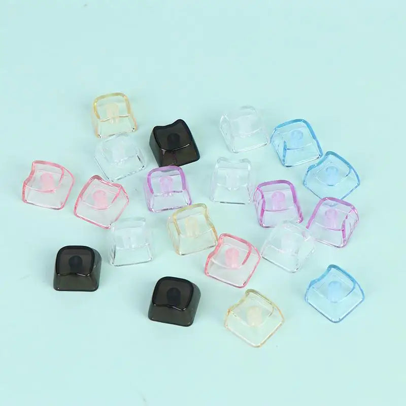 Cat Shaped Transparent Keycaps PBT 1U DIY MX Switch 10/20pcs Mechanical Keyboard Keycaps Babs
