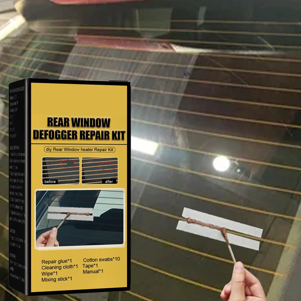 Car Rear Window Defogger Repair Kit – Fix Defroster Grid Lines Defogger Repair Kit Babs