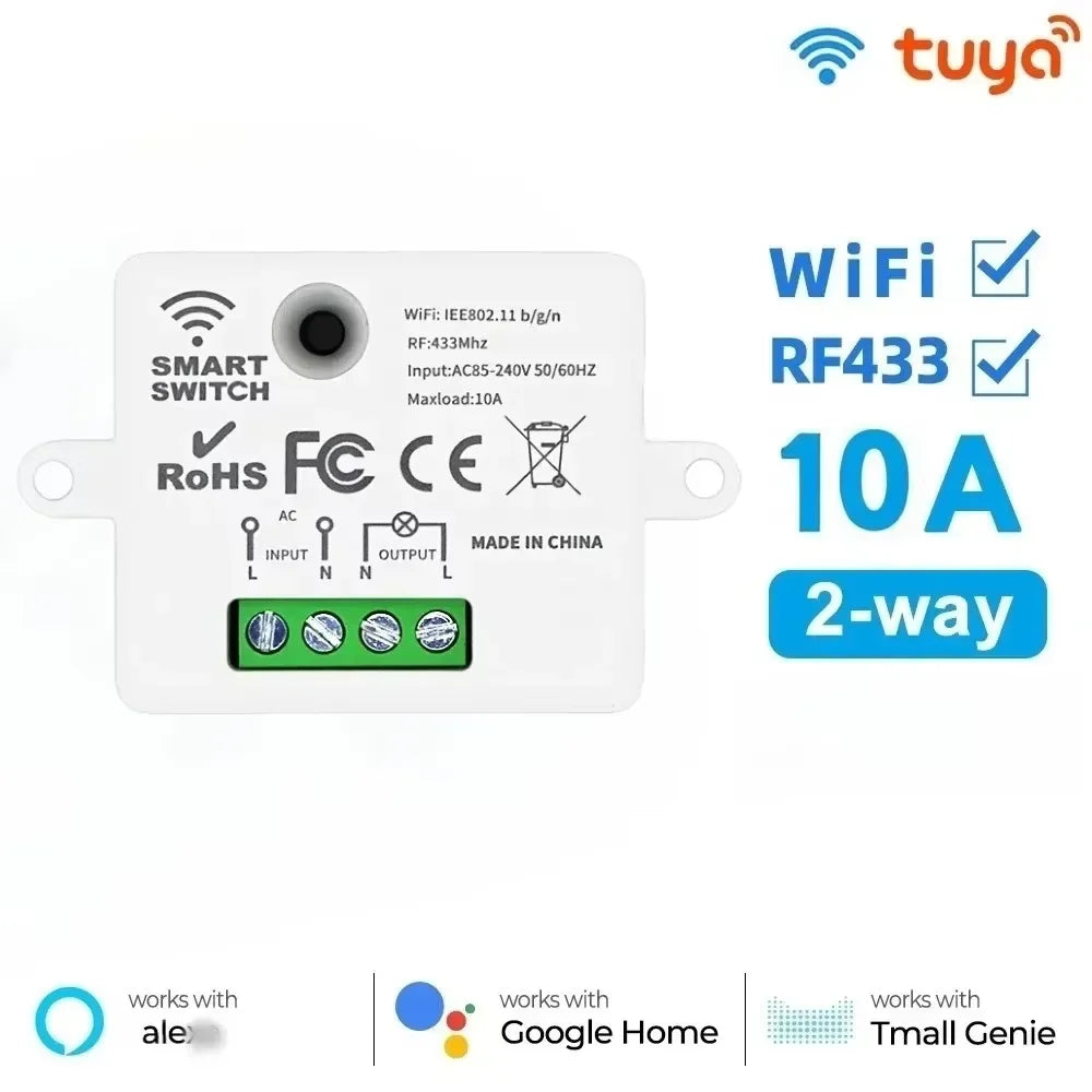 KEBIDUMEI WiFi RF Smart Curtain Switch – Tuya 5-in-1 Remote Smart Curtain Switch Babs