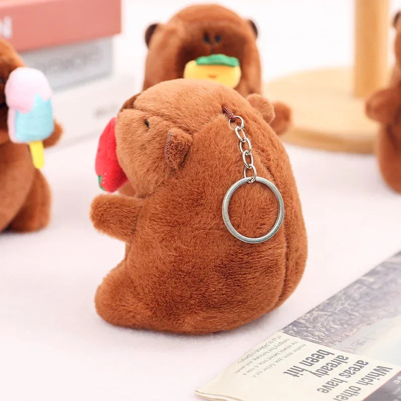Cute Plush Capybara Keychain 12cm Stuffed Animal Bag Pendant Plush Keychain Pendant Babs