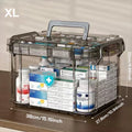 Clear Medicine Organizer Storage Box with Tray | First Aid Chest Medicine Storage Box Babs XL