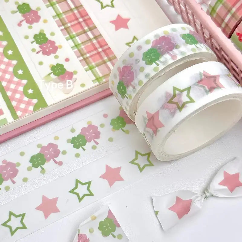 INS Style Washi Tape Set – Journaling, Scrapbooking & DIY Crafts Decorative Washi Tape Babs M 2 ROLL F
