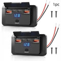 4-Port QC3.0 Fast Car Charger 12V/24V USB Socket with Switch Car Charger Adapter Babs A1