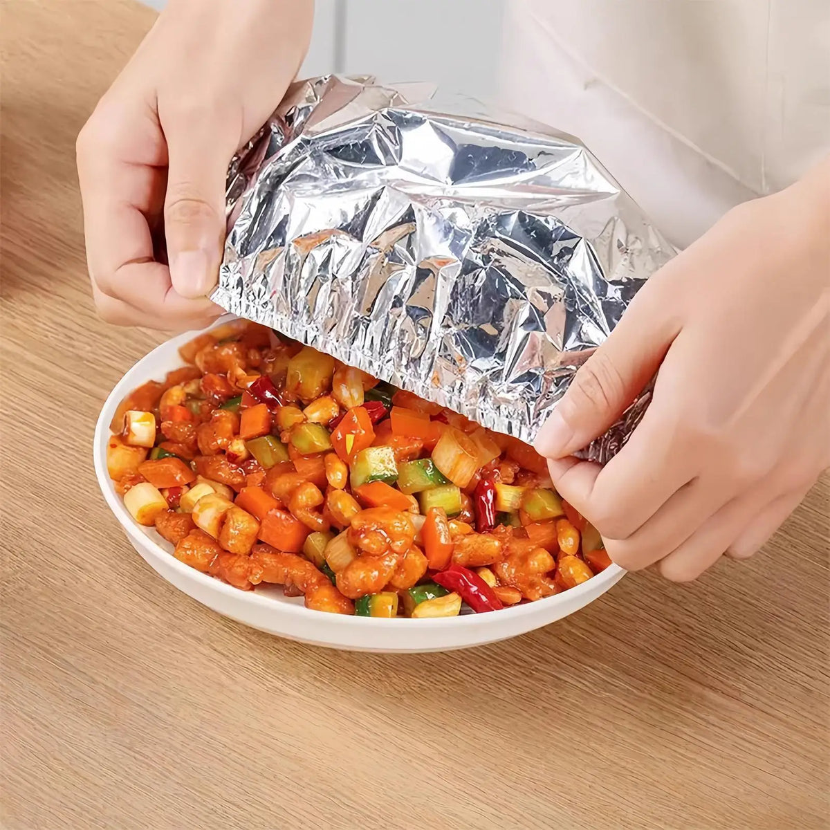 10-Pack Reusable Aluminum Foil Food Covers for Bowls & Dishes Food Storage Covers Babs