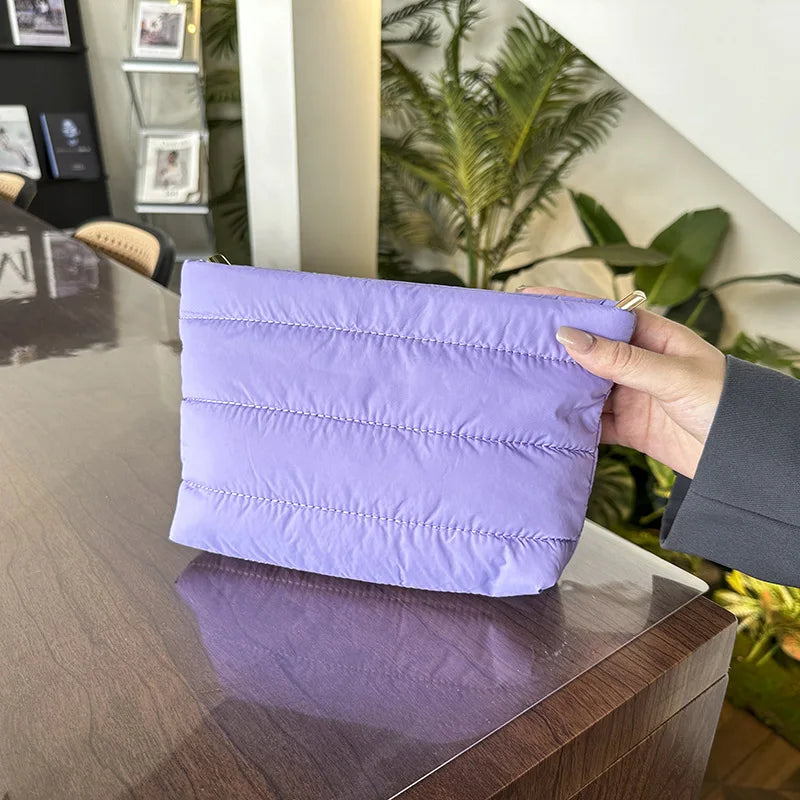 Quilted Cosmetic Bag Large Capacity Travel Makeup Organizer Quilted Cosmetic Bag Babs