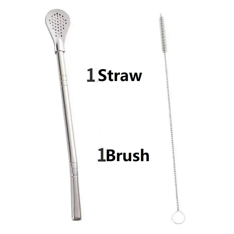 Stainless Steel Yerba Mate Bombilla – Washable Gourd Filter Straw Mate Bombilla Filter Babs (1)-2PCS