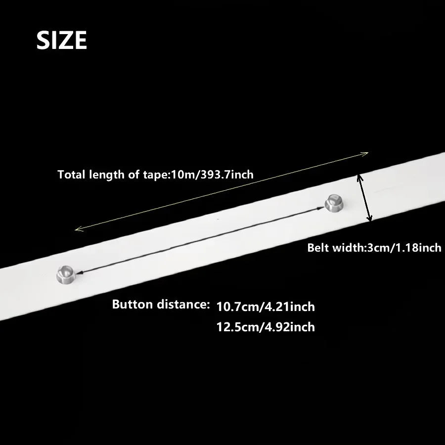 10M Water Ripple Curtain Headband & Stainless Steel Nails Curtain Heading Tape Babs