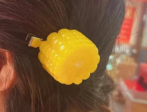 Women's Fun Food Hair Clips – Shrimp & Veggie Barrette Set Novelty Hair Clips Babs 4