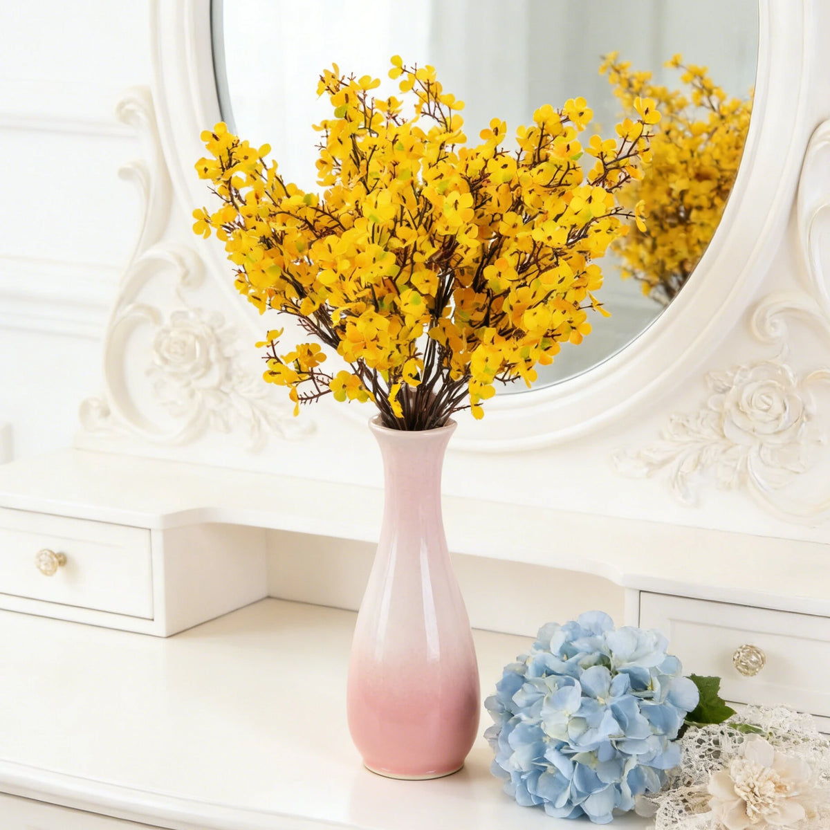 Artificial Silk Gypsophila Flowers – Wedding & Home Décor Artificial Flower Bouquet Babs