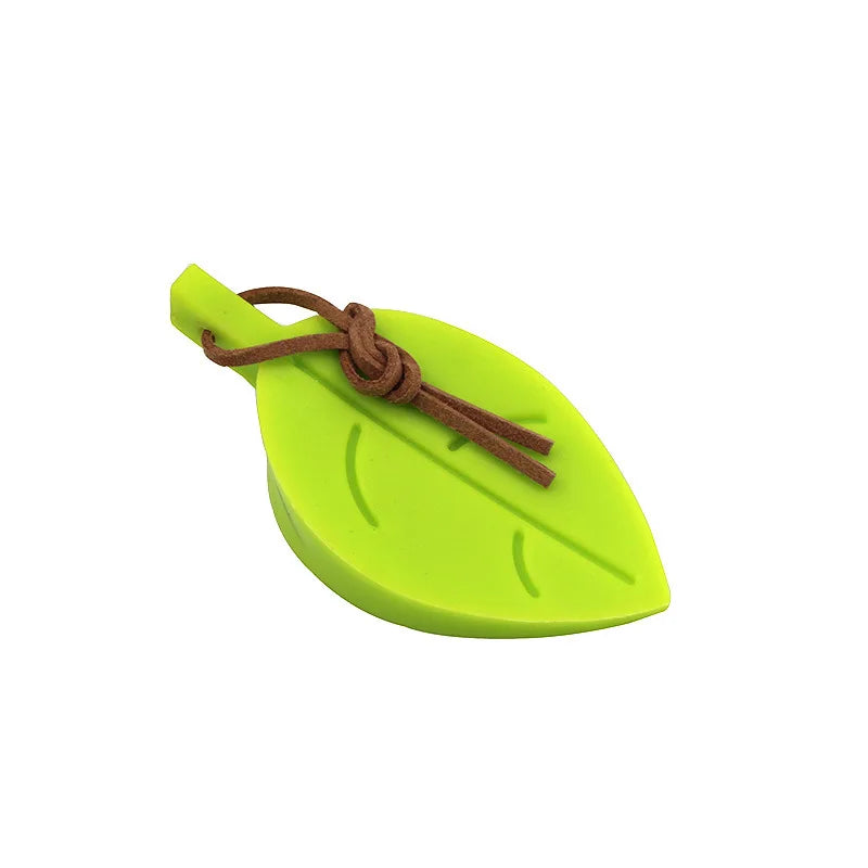 Silicone Leaf Door Stopper – Baby-Safe Anti-Pinch Wedge Silicone Door Stopper Babs green