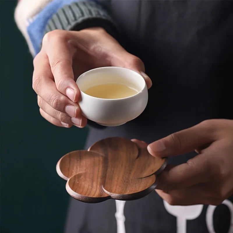 Handcrafted Black Walnut Wood Coaster & Tea Cup Holder Wood Coaster Babs