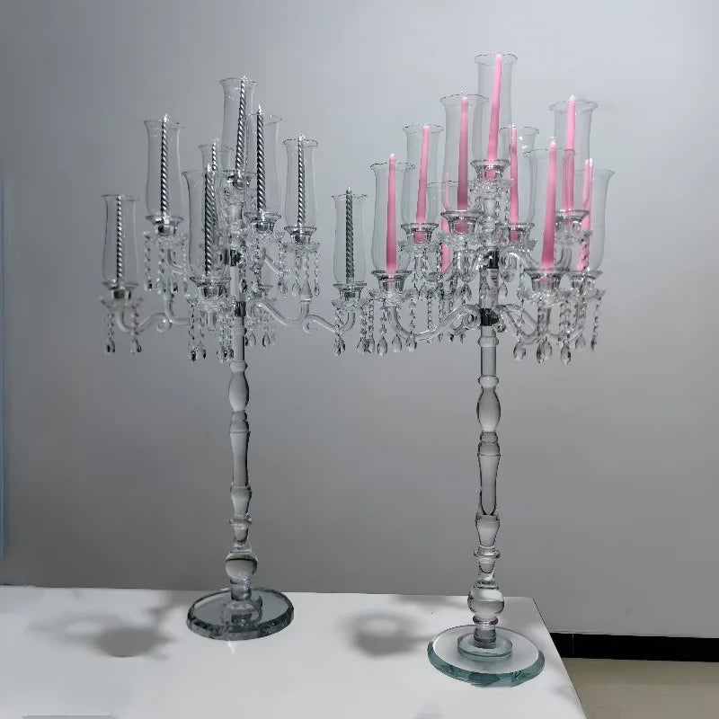 Luxury Crystal Candlestick Holder – Nordic Vintage Home Décor Crystal Candle Holder Babs