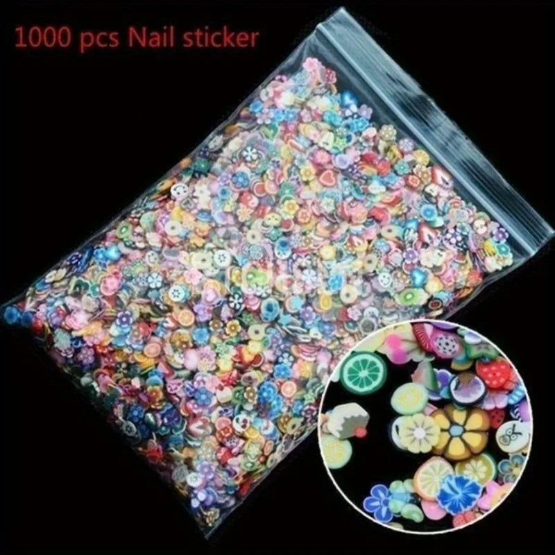 2-Pack Soft Clay Fruit & Feather Nail Art Decoration Pieces Nail Art Decorations Babs 2Packs