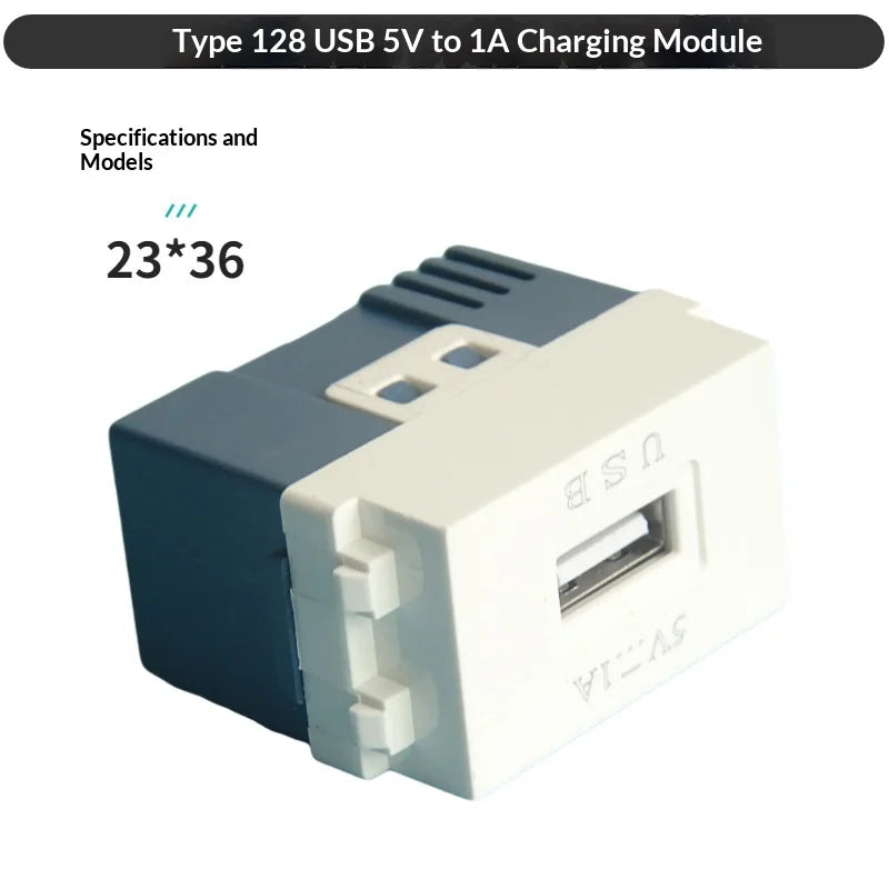 USB Wall Socket Module 5V 2.1A Charging Panel Adapter USB Charging Module Babs 5V 1A