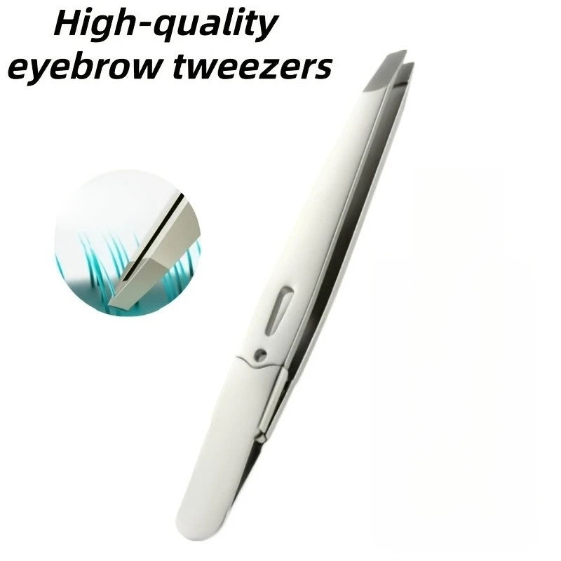 Stainless Steel Slanted Eyebrow Tweezers – Professional Eyebrow Tweezers Babs