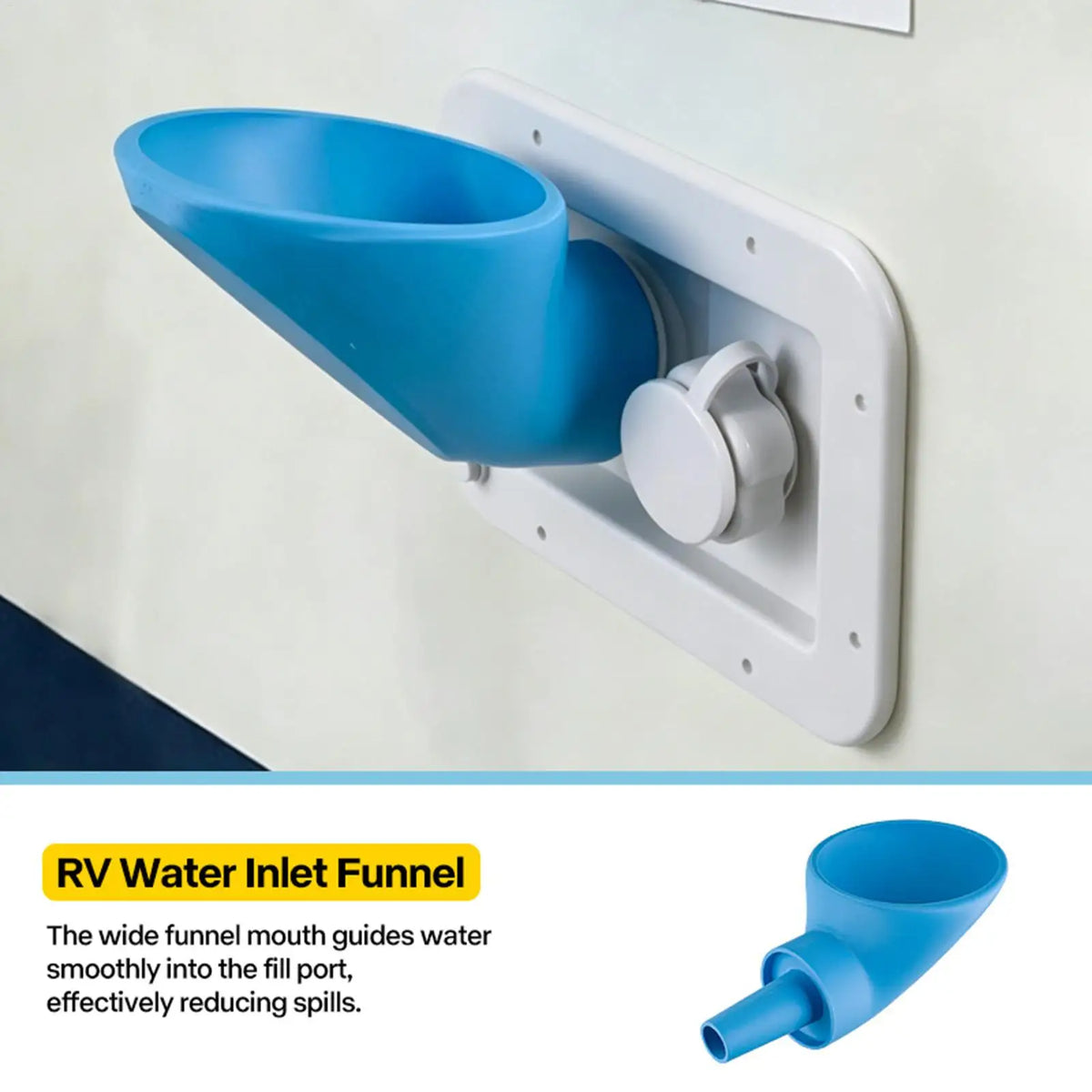 RV Water Filler Funnel – Splash-Free Camper Tank Refill Tool RV Water Funnel Babs