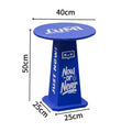 Round Metal Side Table – Modern Minimalist Living Room Coffee Table Round Side Table Babs Dark Blue