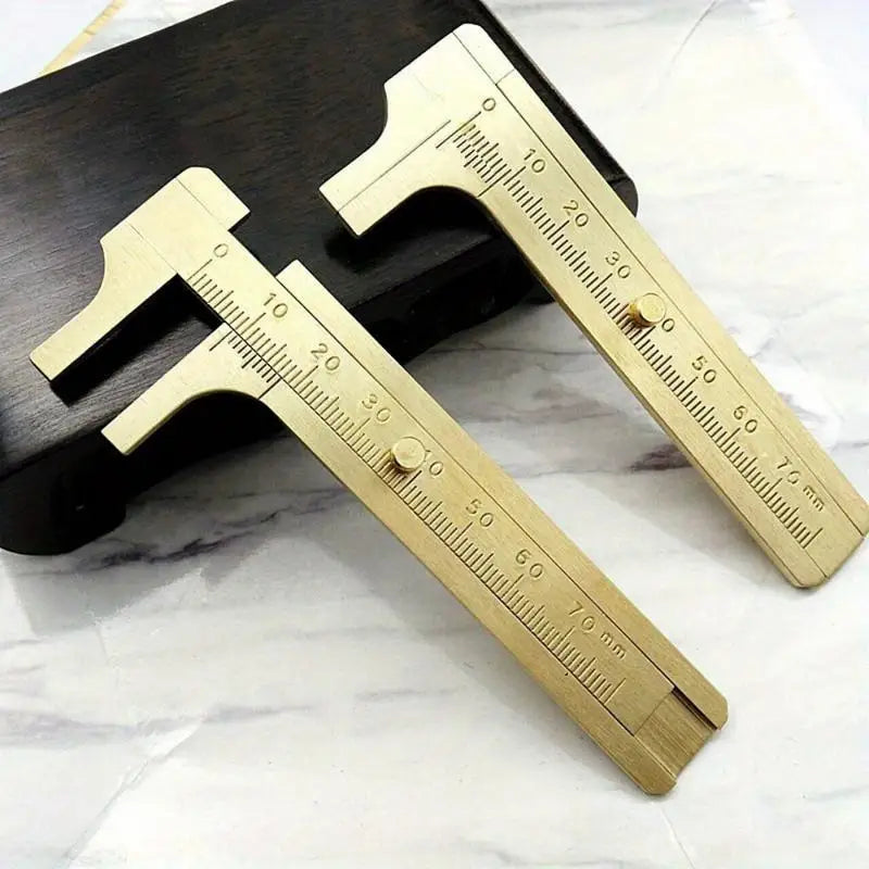 Mini Brass Vernier Caliper – Dual Scale Precision Measuring Tool Vernier Caliper Babs