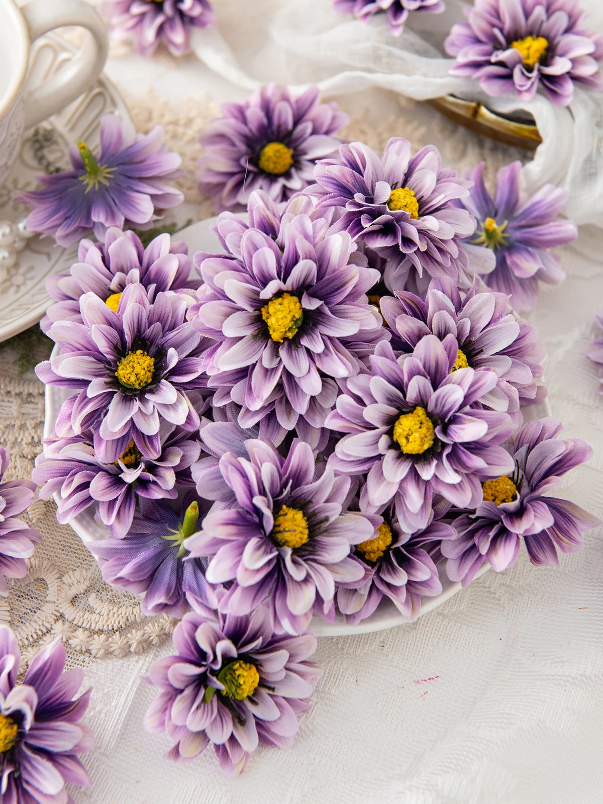 Small Daisy Artificial Silk Flowers 10/20 Pcs – Wedding & Home Decor Artificial Silk Flowers Babs COLOR 8 10 pcs
