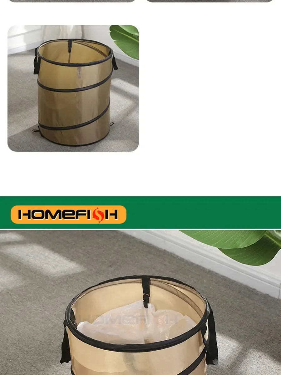 Pop-Up Folding Trash Can – Portable Camping & Garden Bin Folding Trash Can Babs