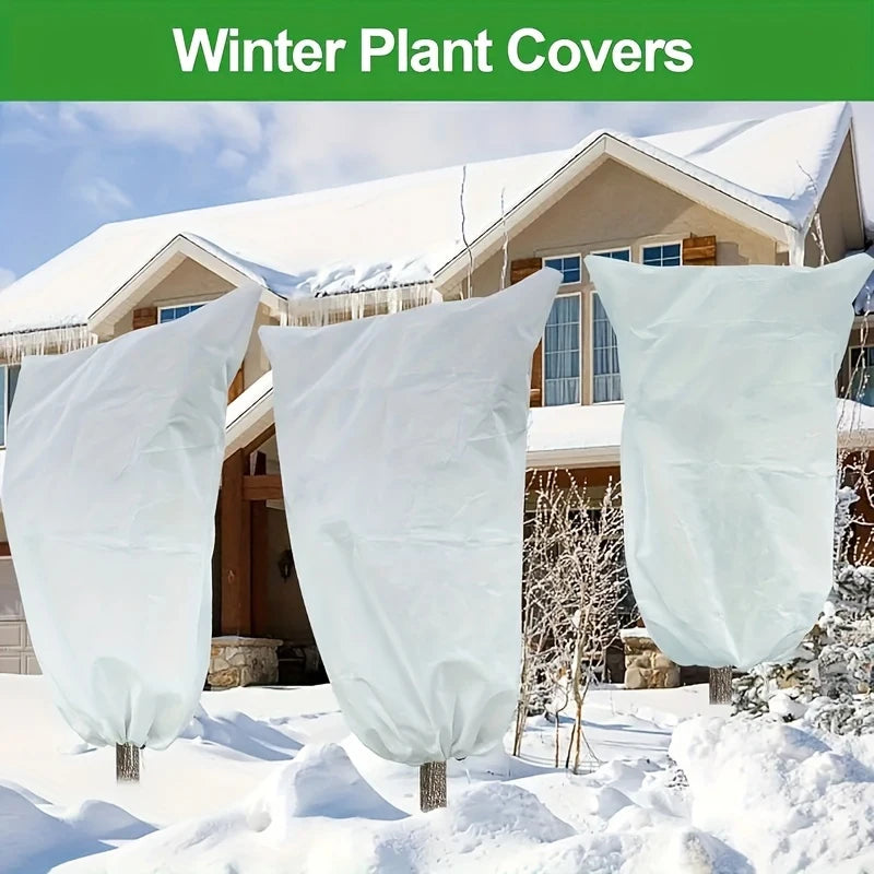 Large Plant Frost Protection Covers with Zipper & Drawstring Plant Frost Cover Babs